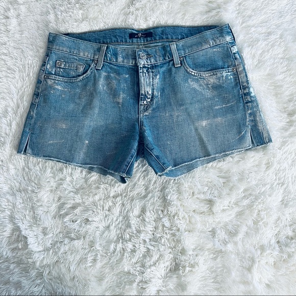 7 FOR ALL MANKIND METALÍC PAINTED SHORT - Picture 4 of 9